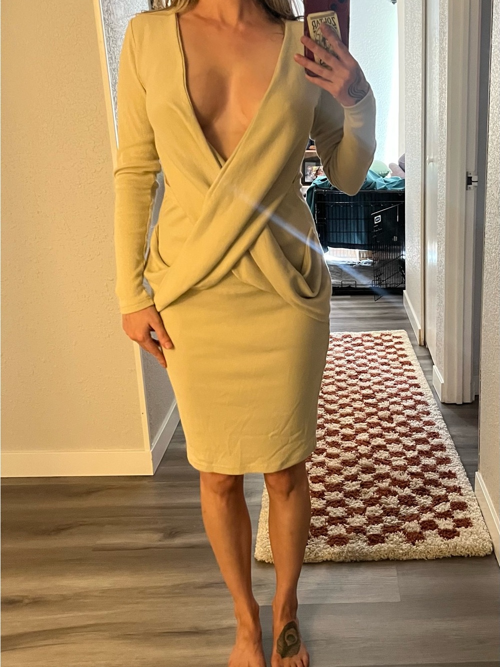 Sabo Skirt Tan Long Sleeve Dress